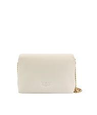PINKO LOVE CLICK PUFF Borsa mini in pelle a tracolla bianco + bianco-block color - Borse Donna - 3