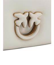 PINKO LOVE CLICK PUFF Borsa mini in pelle a tracolla bianco + bianco-block color - Borse Donna - 4