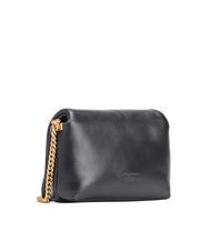 PINKO LOVE CLICK PUFF Borsa mini in pelle a tracolla nero limousine block color - Borse Donna - 3