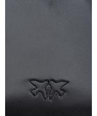 PINKO LOVE CLICK PUFF Borsa mini in pelle a tracolla nero limousine block color - Borse Donna - 5