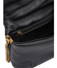 PINKO LOVE CLICK PUFF Borsa mini in pelle a tracolla nero limousine block color - Borse Donna - 6