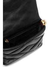 PINKO LOVE CLICK PUFF Borsa mini in pelle trapuntata nero-antique gold - Borse Donna - 5