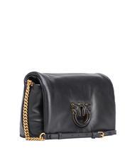 PINKO LOVE CLICK PUFF CLASSIC Borsa a tracolla in pelle nero limousine block color - Borse Donna - 2