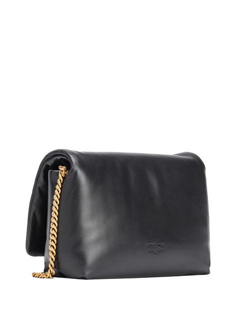 LOVE CLICK PUFF CLASSIC Borsa a tracolla in pelle nero limousine block color - Borse Donna