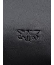 PINKO LOVE CLICK PUFF CLASSIC Borsa a tracolla in pelle nero limousine block color - Borse Donna - 4
