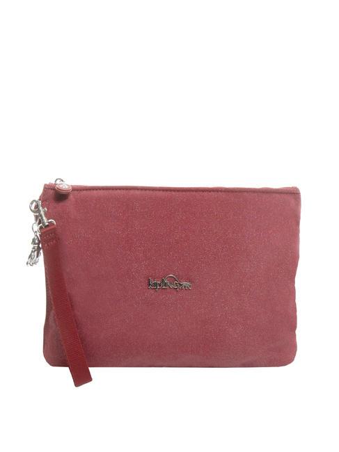 IAKA L WRISTLET Trio pochette con polsierina glitter carmine - Borse Donna