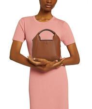 FURLA GILDA Borsamini in pelle con tracolla cognac/nero - Borse Donna - 5