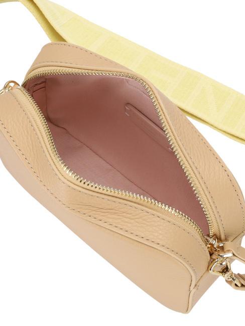 TEBE Borsa a tracolla in pelle martellata fresh beige - Borse Donna