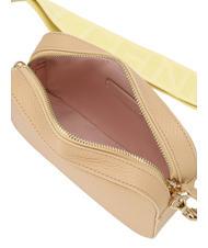 COCCINELLE TEBE Borsa a tracolla in pelle martellata fresh beige - Borse Donna - 4