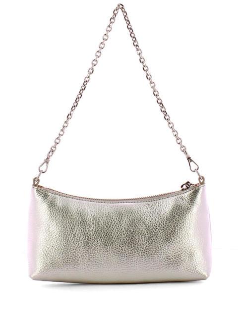 CAMPIONARIO - AURA  Mini Bag a spalla, in pelle SILVER - Borse Donna