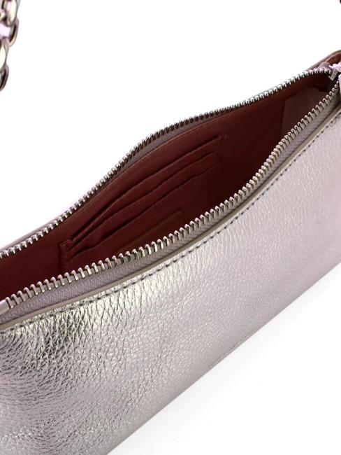 CAMPIONARIO - AURA  Mini Bag a spalla, in pelle SILVER - Borse Donna
