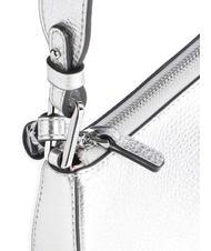 COCCINELLE MERVEILLE Borsa a spalla in pelle martellata SILVER - Borse Donna - 3