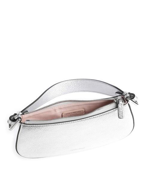 MERVEILLE Borsa a spalla in pelle martellata SILVER - Borse Donna