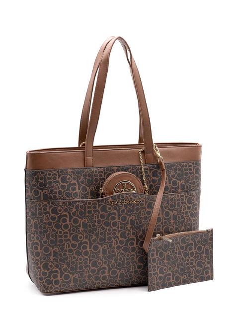 GIADA Borsa shopping con tracolla marrone/nero - Borse Donna