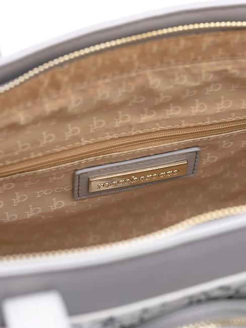 GIADA Borsa shopping con tracolla grigio/bianco - Borse Donna