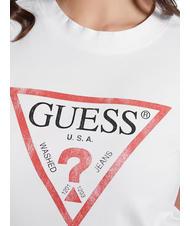 GUESS CLASSIC FIT LOGO T-shirt con logo triangolo purwhite - T-shirt e Top Donna - 3