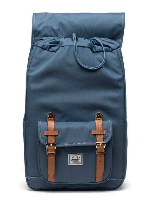 LITTLE AMERICA MID Zaino porta PC 15,6" blue mirage/white stitch - Zaini Scuola & Tempo Libero