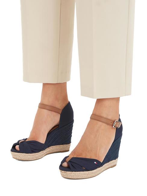 BASIC Sandali espadrillas alti open toe space blue - Scarpe Donna
