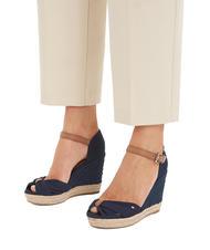 TOMMY HILFIGER BASIC Sandali espadrillas alti open toe space blue - Scarpe Donna - 6