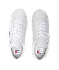 TOMMY HILFIGER TJ LOW CUPSOLE LOW Sneakers in pelle ecru - Scarpe Uomo - 5