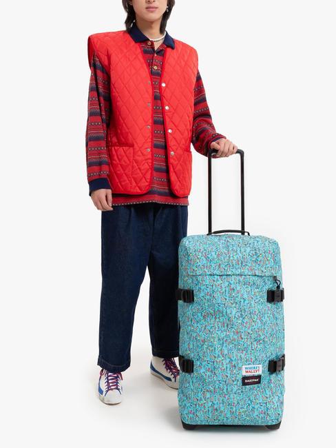 TRANVERZ M Trolley medio wally pattern blue - Trolley Semirigidi