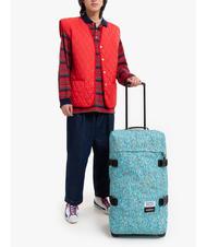 EASTPAK TRANVERZ M Trolley medio wally pattern blue - Trolley Semirigidi - 8
