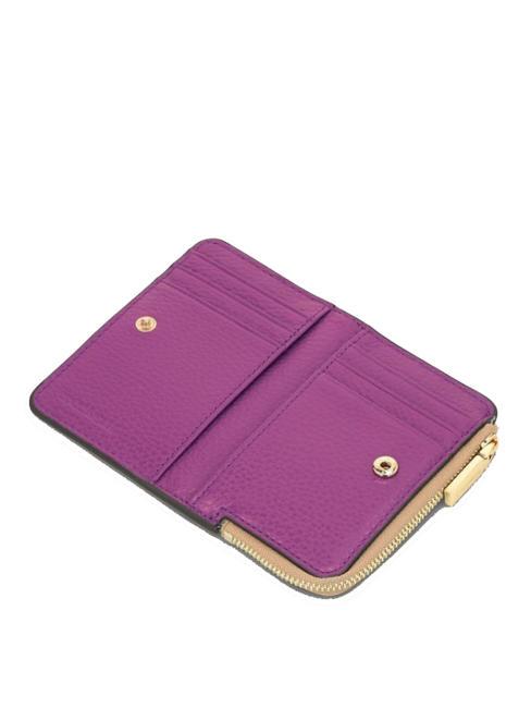 METALLIC TRICOLOR Leather wallet toast/bark/dahl - Portafogli Donna