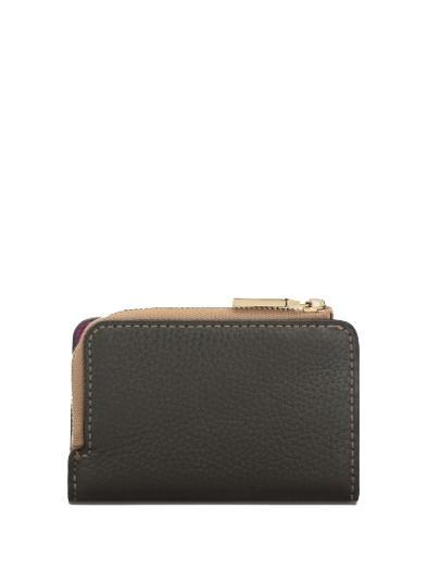 METALLIC TRICOLOR Leather wallet toast/bark/dahl - Portafogli Donna