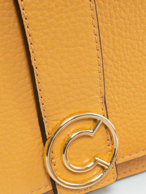 TULIP Borsa a tracolla in pelle martellata apricot - Borse Donna