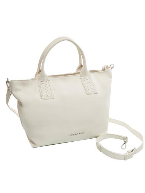 FLORA Shopper a mano, con tracolla bianco avorio - Borse Donna