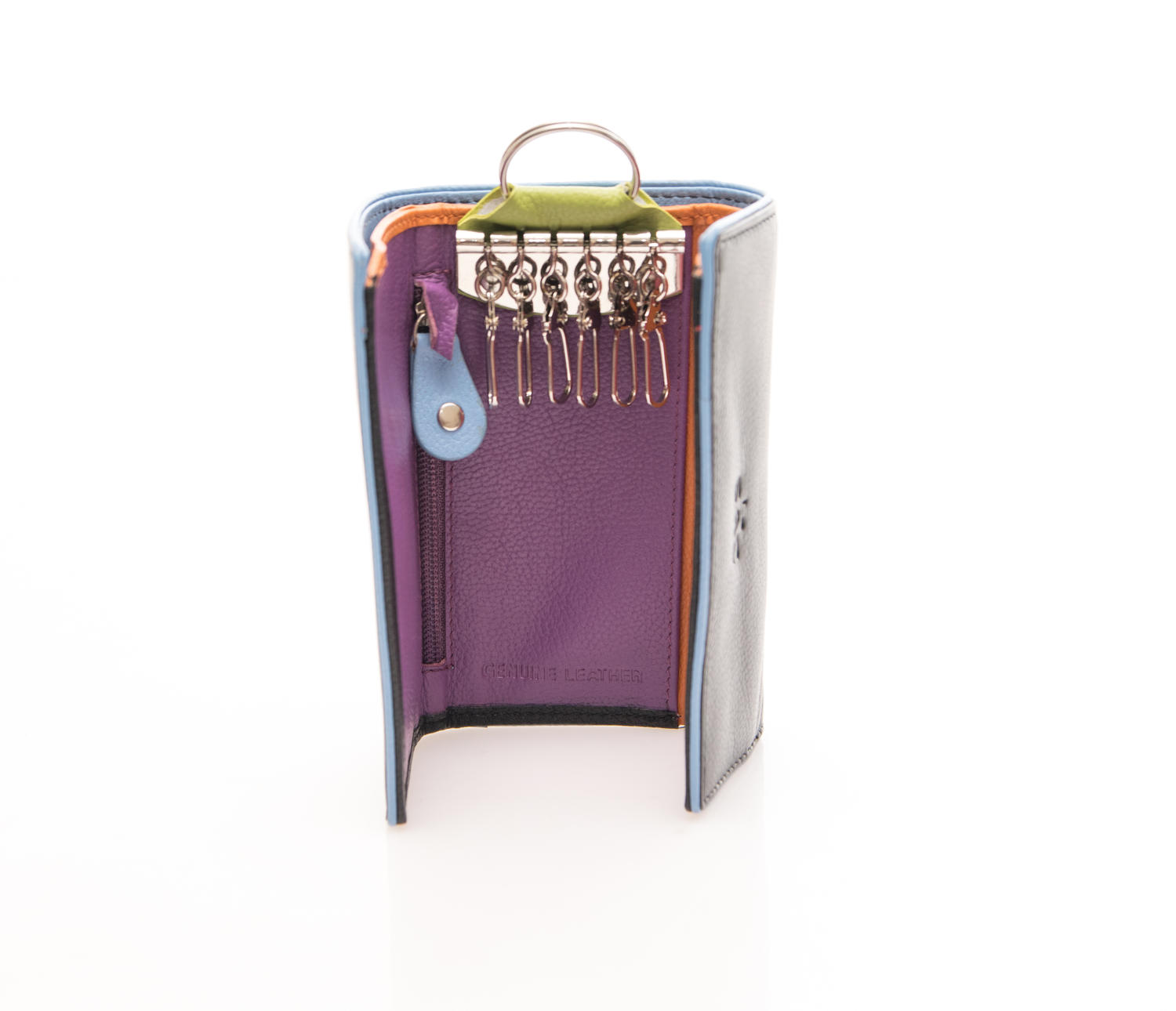 Gusti Leder Portachiavi In Vera Pelle "Butler" - Elegante E Pratico, Unisex, Colore Turchese - Foto 7