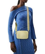 COCCINELLE TEBE Borsa a tracolla in pelle martellata lime wash - Borse Donna - 5