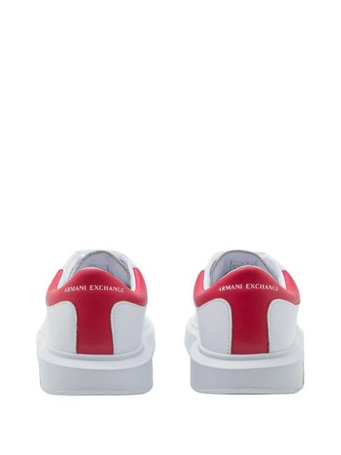 ACTION Sneakers in pelle op.white+red - Scarpe Uomo