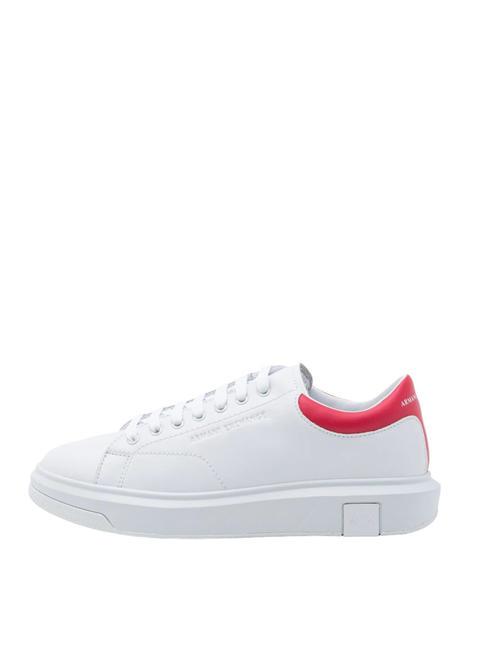ACTION Sneakers in pelle op.white+red - Scarpe Uomo