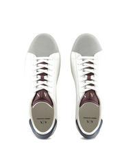 ARMANI EXCHANGE A|X Sneakers in pelle op.white+navy+bordea - Scarpe Uomo - 4