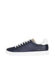 ARMANI EXCHANGE A|X Sneakers in pelle navy+off white+dune - Scarpe Uomo - 3
