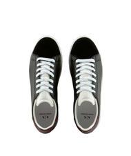 ARMANI EXCHANGE A|X Sneakers in pelle black+wine+op.white - Scarpe Uomo - 3