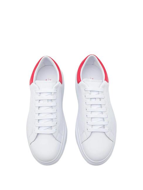 ACTION Sneakers in pelle op.white+red - Scarpe Uomo
