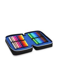 ATALANTA 1907 Astuccio 3 zip con kit scuola Nero - Astucci e Accessori - 4