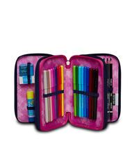 SEVEN CLOUDY SHAPES Astuccio 3 zip con kit scuola - Astucci e Accessori