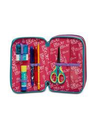 SJGANG EVER RAYLY GIRL Astuccio 3 zip con kit scuola summer rose - Astucci e Accessori - 3