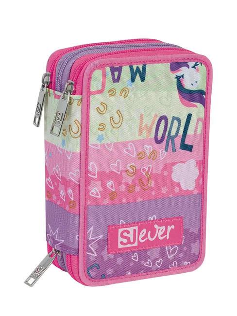 EVER RAYLY GIRL Astuccio 3 zip con kit scuola summer rose - Astucci e Accessori