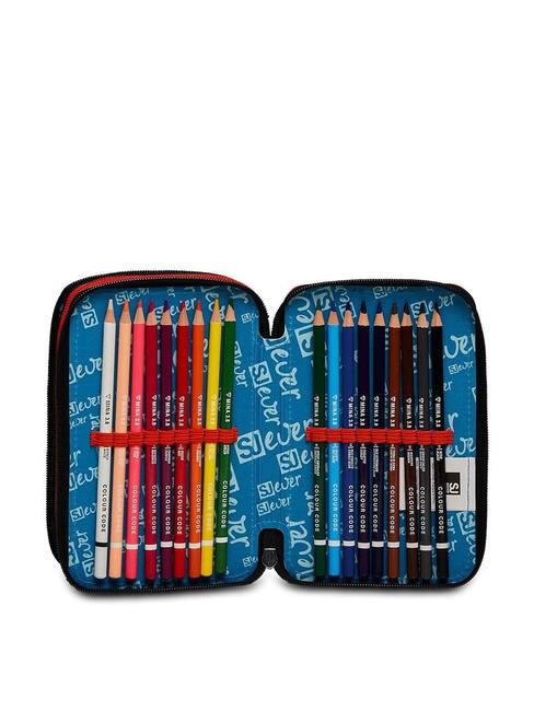 EVER DRIFT BOY Astuccio 3 zip con kit scuola red orange - Astucci e Accessori