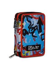 SJGANG EVER DRIFT BOY Astuccio 3 zip con kit scuola red orange - Astucci e Accessori - 6