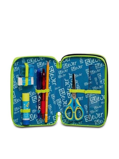EVER URBY BOY Astuccio 3 zip con kit scuola Nero - Astucci e Accessori