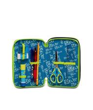 SJGANG EVER URBY BOY Astuccio 3 zip con kit scuola Nero - Astucci e Accessori - 3