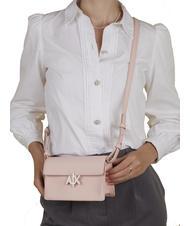 ARMANI EXCHANGE A|X LOGO Mini bag a tracolla pink stop - Borse Donna - 4