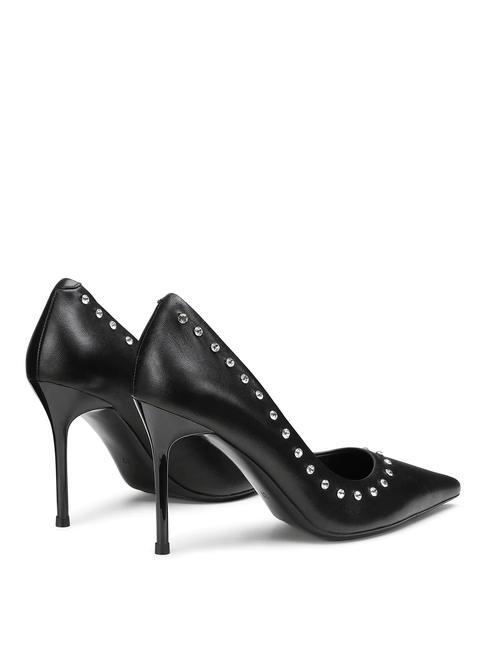 QUEEN 3878 D&eacute;collet&eacute; in pelle con applicazioni nero - Scarpe Donna