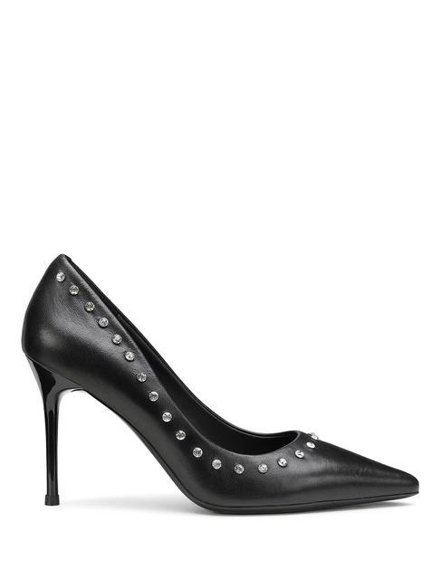 QUEEN 3878 Décolleté in pelle con applicazioni nero - Scarpe Donna