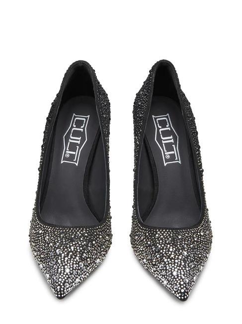 QUEEN 3877 D&eacute;collet&eacute; alte con cristalli nero - Scarpe Donna